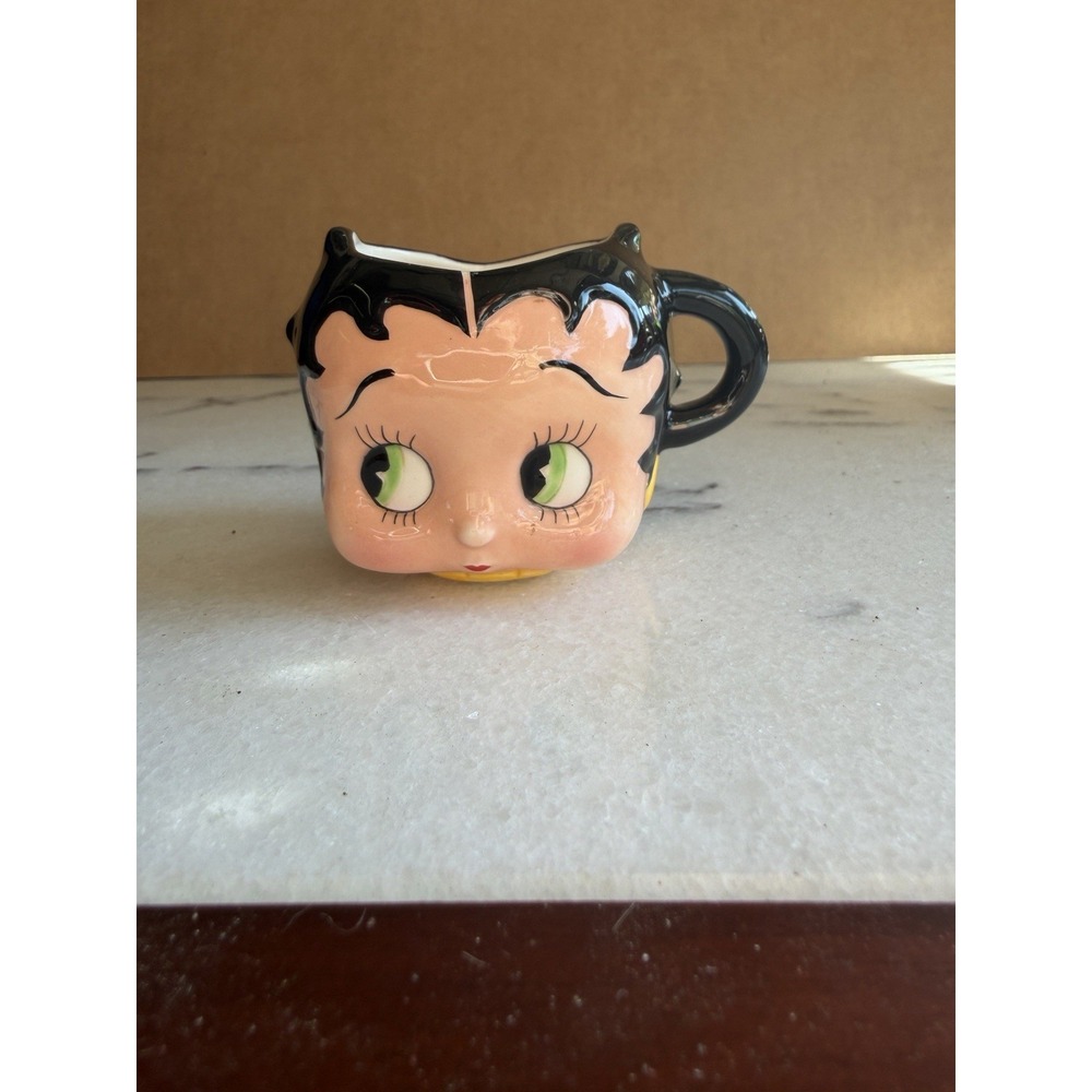Vintage 1997 Betty Boop Ceramic Head Face 2" Mini Mug Vandor China Espresso Cup